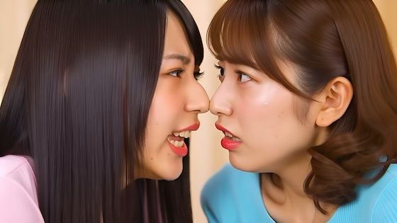 （ボイス有り）どちらが可愛いかの言い争いから鼻の高さを競い合うふたり。あいろこーぷ  エロ画像753271