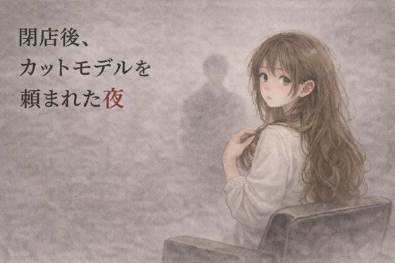 閉店後、カットモデルを頼まれた夜 ―少しだけのはずが―夜の灯る部屋  エロ画像754800
