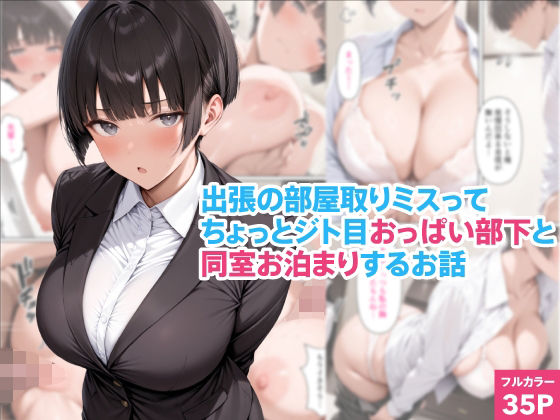 出張の部屋取りミスってちょっとジト目おっぱい部下と同室お泊まりするお話くろくろキャノン  エロ画像754886